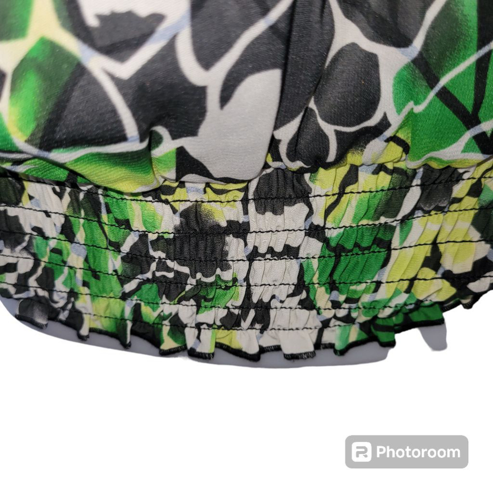 Women's The Limited Green Ruffle Blouse Size S - Picture 5 of 9